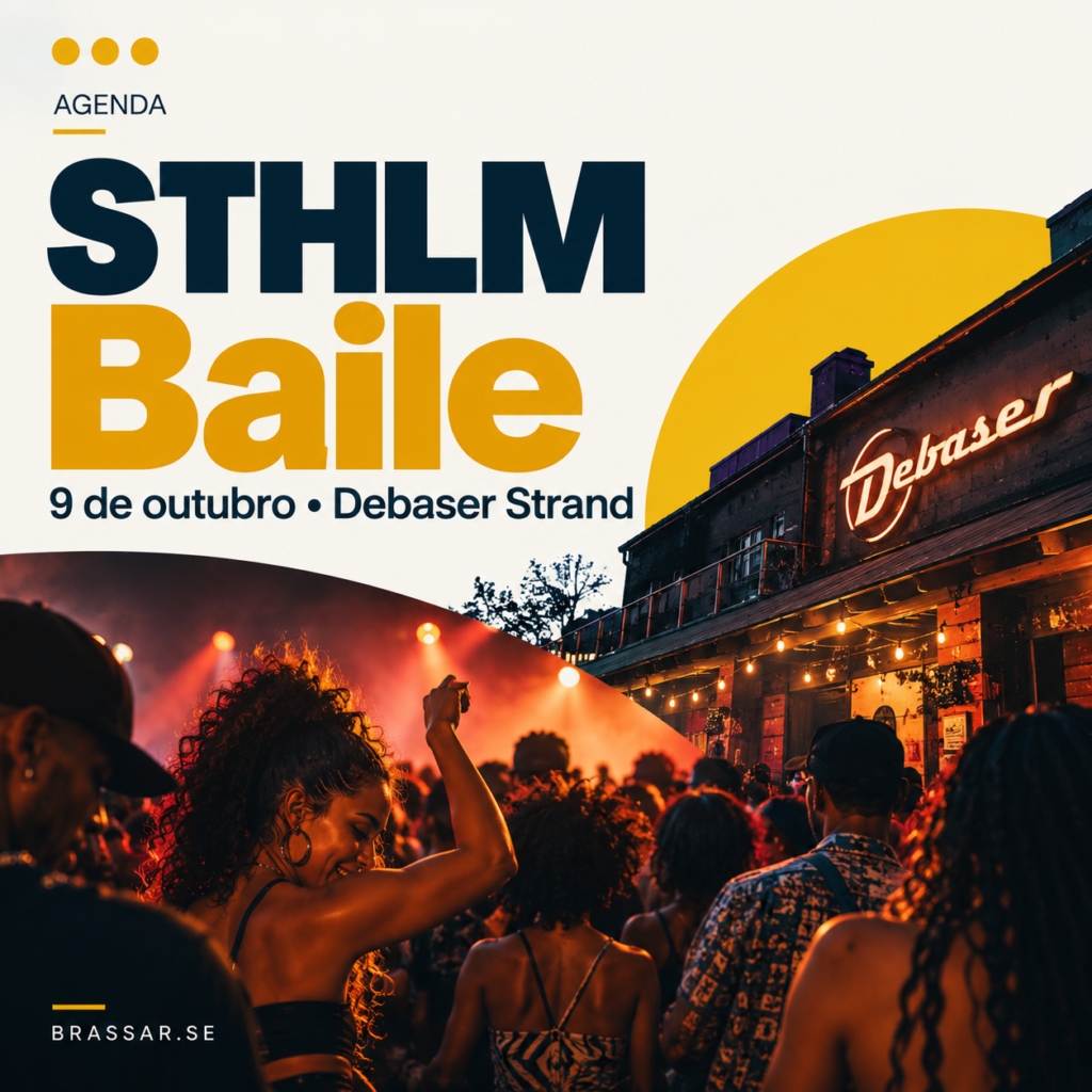 Arte Brassar para o evento STHLM Baile no Debaser Strand em 9 de outubro.