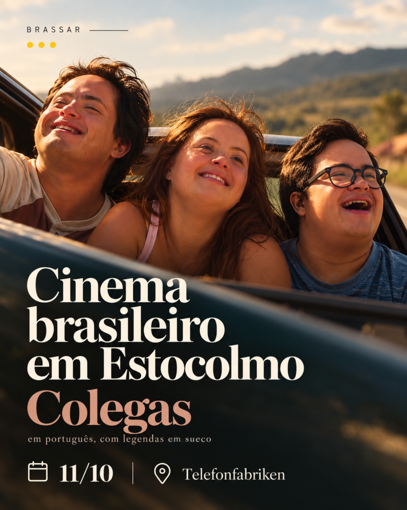 Arte Brassar do filme Colegas em Estocolmo, 11 de outubro, na Telefonfabriken