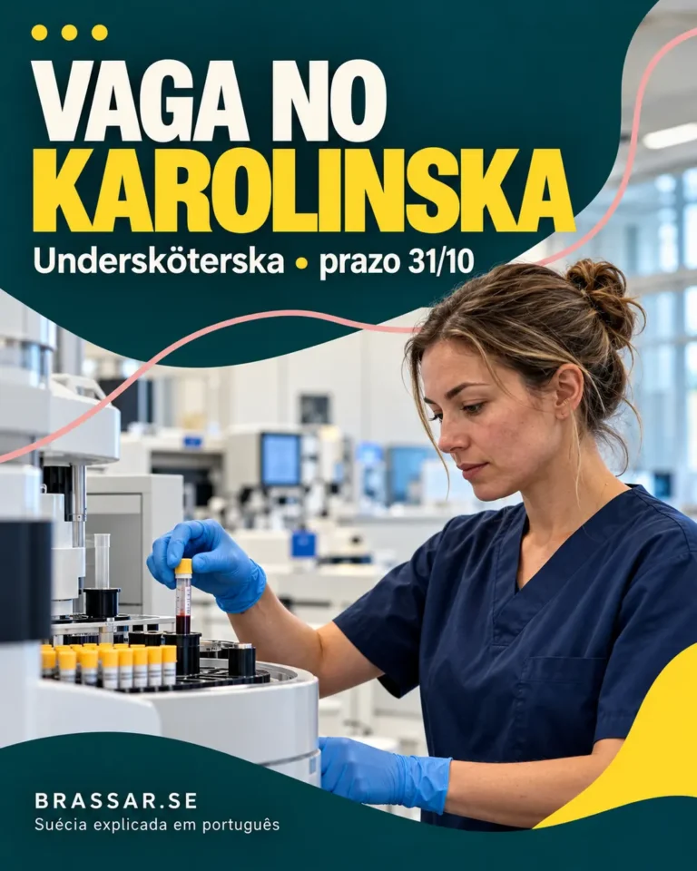 Vaga de undersköterska em laboratório do Karolinska - Brassar