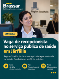 Brassar: oportunidade para recepcionista em Järfälla